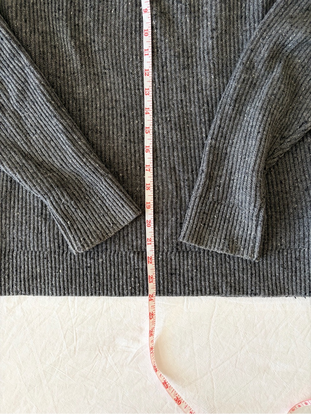 Abercrombie & Fitch Charcoal Ribbed Crewneck Sweater - Picture 2 of 2